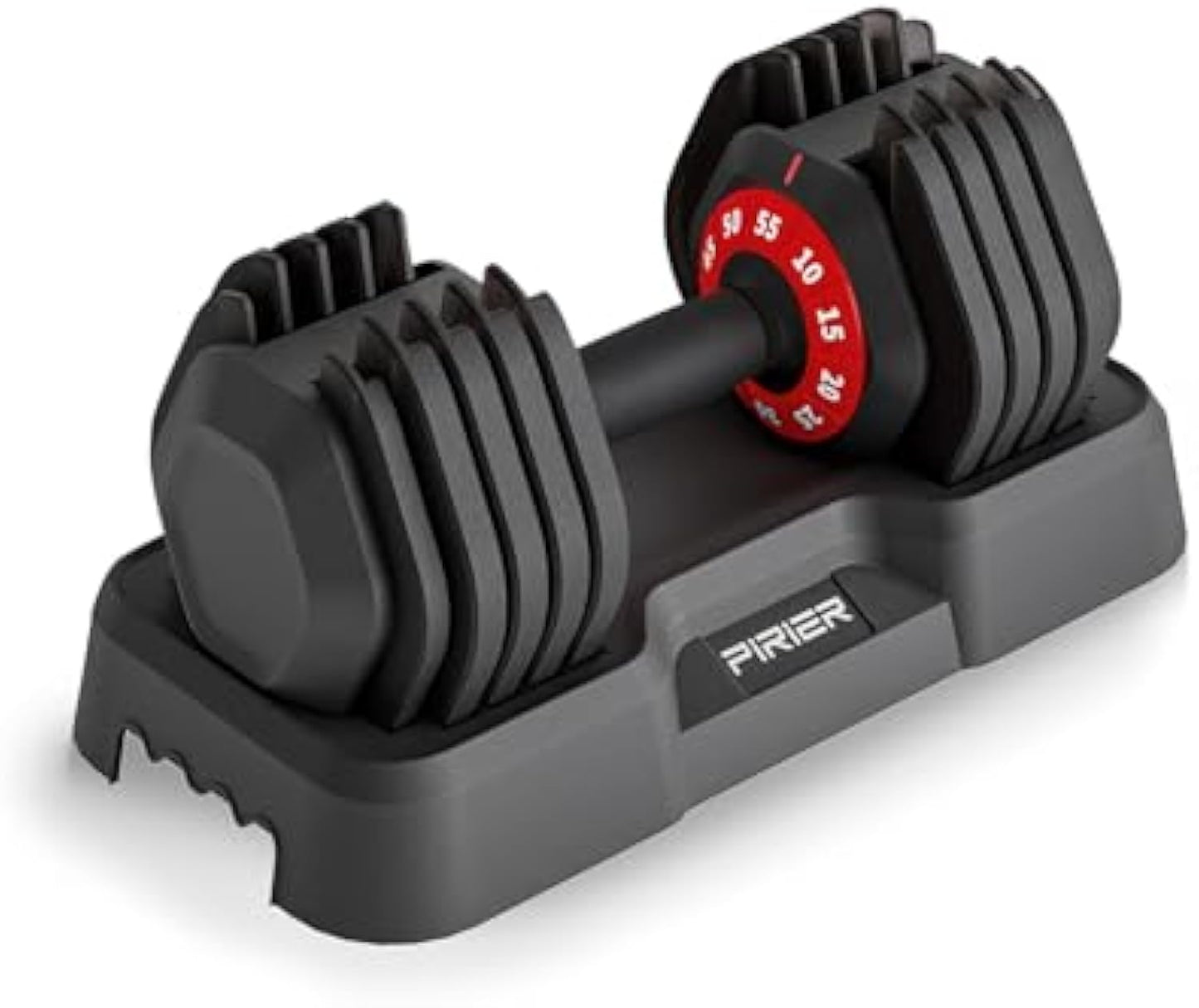 Adjustable Dumbbell 55LB Single Dumbbell 10 Weight Options, Anti-Slip Metal Handle, Perfect for Home Fitness Training